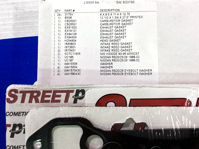 cometic rb20det/de top-end gasket kit